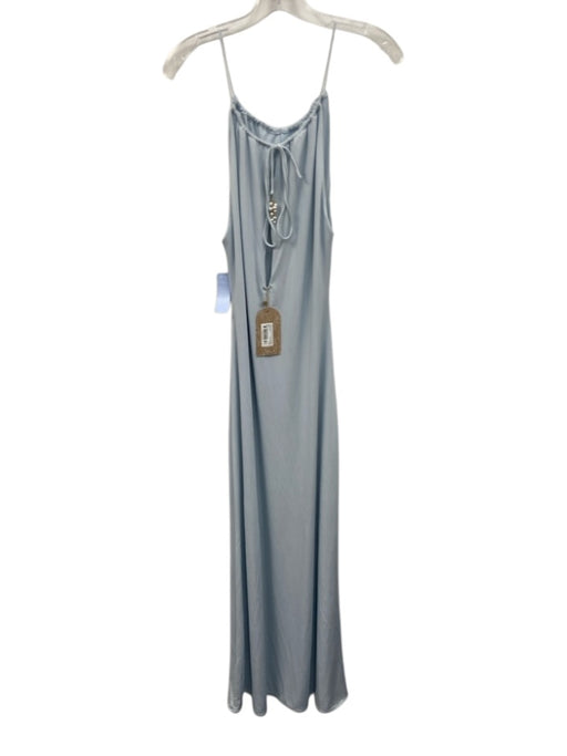 Meshki Size Small Light Blue Polyester Blend Sleeveless Faux Pearl Maxi Gown Light Blue / Small