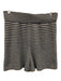 A.L.C. Size L Blue, Black, Beige Cotton Blend Knit Stripe Crop Short Set Blue, Black, Beige / L