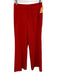 Alice + Olivia Size 2 Red Polyester Pintuck High Rise Zip & Hook Wide Leg Pants Red / 2