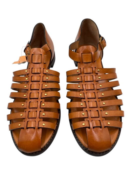 Tory Burch Shoe Size 8 Brown Leather Buckle Fisherman Sandals Brown / 8
