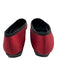 Staud Shoe Size 39 Red & Black Satin Upper Leather Contrast Trim Flats Red & Black / 39