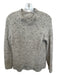 Madewell Size XS White & Gray Wool Blend Knit Mock Neck Sweater White & Gray / XS