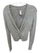 Free People Size XS Gray Rayon Blend Long Sleeve Heathered Front Tie Sweater Gray / XS