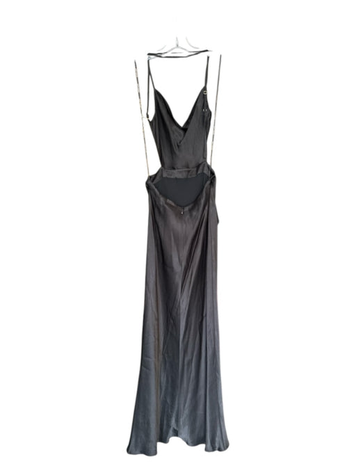 Shona Joy Size 2 Black Lenzing Blend Spaghetti Strap Cowl Neck Open Back Gown Black / 2