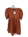 En Saison Size S Rust Cotton Blend Short Sleeve Square Neck Dress Rust / S