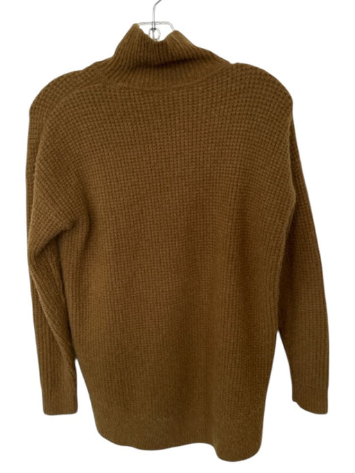 Madewell Size XS Brown Wool Blend Turtle Neck Waffle Long Sleeve Sweater Brown / XS