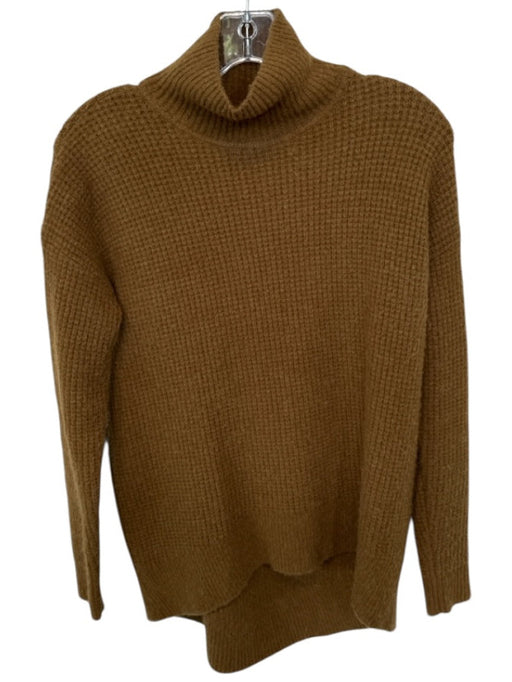 Madewell Size XS Brown Wool Blend Turtle Neck Waffle Long Sleeve Sweater Brown / XS