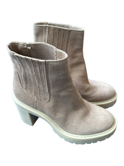 Dolce Vita Shoe Size 6 light brown Suede Platform Block Heel bootie Boots light brown / 6