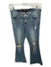 Flying Monkey Size 26 Med Dark Wash Cotton Blend Low Rise Flare distressed Jeans Med Dark Wash / 26