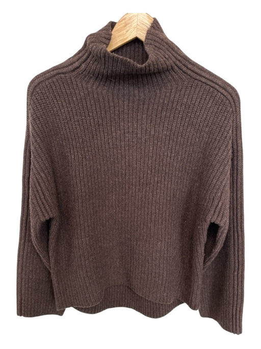 Rag & Bone Size XXS Brown Wool Mock Neck Knit Long Sleeve Sweater Brown / XXS