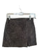 BlankNYC Size 24 Charcoal Suede Back Zip Mini Skirt Charcoal / 24