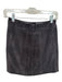 J. Crew Size Est XS Black Suede Snap Buttons Mini Skirt Black / Est XS