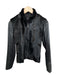 Trilogy Size XS Black Fur & Leather Full Zip Jacket Black / XS