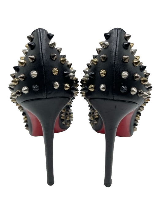 Christian Louboutin Shoe Size 41 Black Leather Studded Stiletto Pumps Black / 41