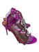 I Am Jennifer Le Shoe Size 42 Magenta Leather Jeweled Strappy Stiletto Sandals Magenta / 42