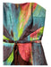 Tracy Reese Size 2 Multi Silk Spaghetti Strap Abstract Back Zip Tie Detail Dress Multi / 2