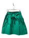 Theory Size 4 Dark Green Cotton High Waist Belted Pleated Knee length Skirt Dark Green / 4