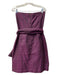 See By Chloe Size 4 Black & Purple Polyester Strapless Speckled A Line Dress Black & Purple / 4