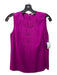 Diane Von Furstenberg Size 0 Purple Silk Round Neck Sleeveless Top Purple / 0