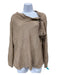 Carolina Herrera Size 10 Beige & Brown Silk Houndstooth Tie Neck Long Sleeve Top Beige & Brown / 10