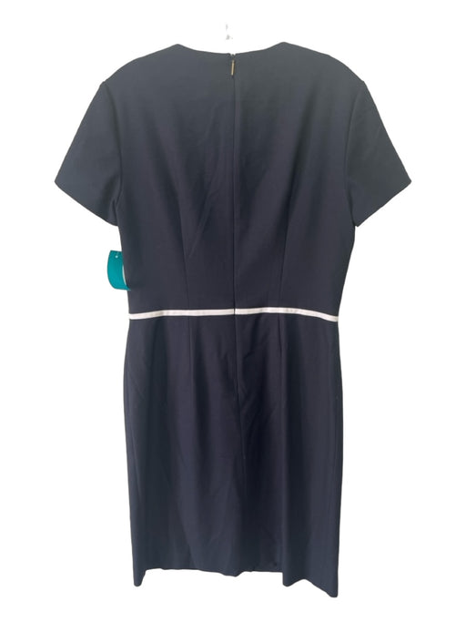 Boss Hugo Boss Size 6 Navy & white Round Neck Cap Sleeve Tulip Front Dress Navy & white / 6