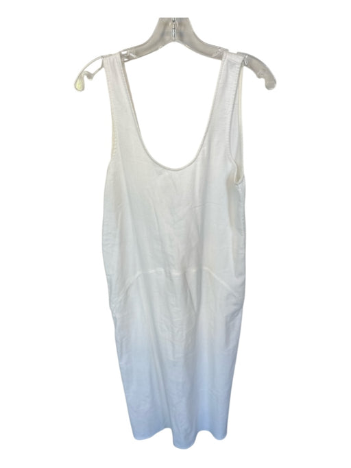 Zara Size S White Polyester Blend Sleeveless Slit Maxi Dress White / S