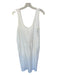 Zara Size S White Polyester Blend Sleeveless Slit Maxi Dress White / S