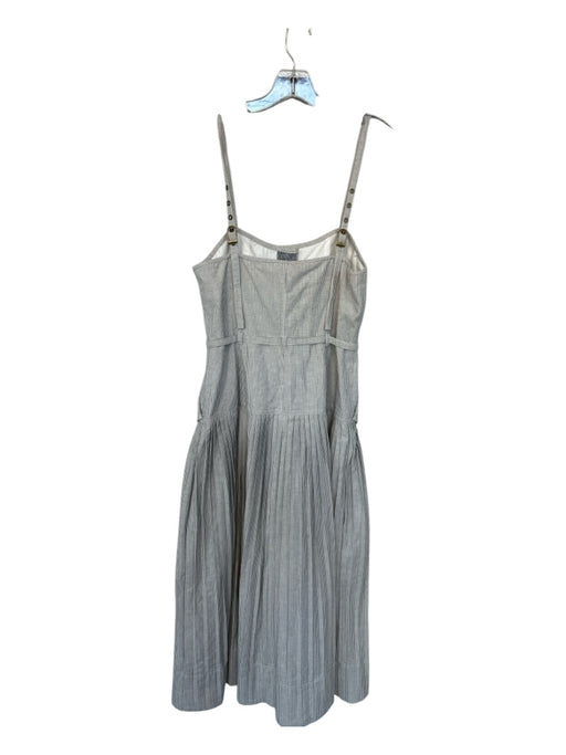 Ulla Johnson Size 8 Blue & White Cotton Spaghetti Strap Pinstripe Maxi Dress Blue & White / 8