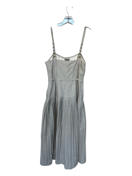 Ulla Johnson Size 8 Blue & White Cotton Spaghetti Strap Pinstripe Maxi Dress Blue & White / 8