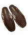 Soda Shoe Size 8 Brown Rubber Cut Outs Mule Jelly Flats Brown / 8