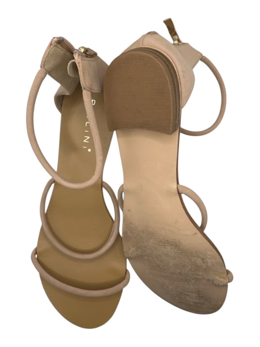 Billini Shoe Size 8 Blush Suede Back Zip Multi Strap Sandals Blush / 8