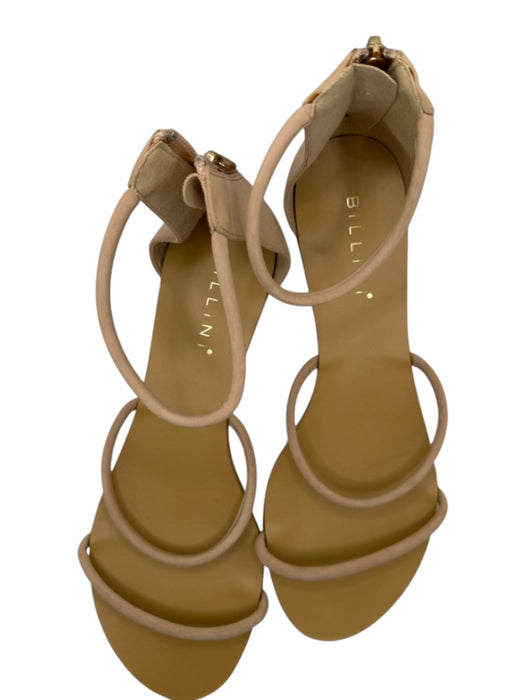 Billini Shoe Size 8 Blush Suede Back Zip Multi Strap Sandals Blush / 8