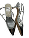 Dolce Vita Shoe Size 7.5 Silver Leather Metallic Kitten Heel Slingbacks Silver / 7.5