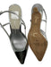 Dolce Vita Shoe Size 7.5 Silver Leather Metallic Kitten Heel Slingbacks Silver / 7.5
