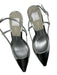 Dolce Vita Shoe Size 7.5 Silver Leather Metallic Kitten Heel Slingbacks Silver / 7.5
