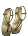 Marc Fisher Shoe Size 8 Gold Leather Thong Metallic Sandals Gold / 8