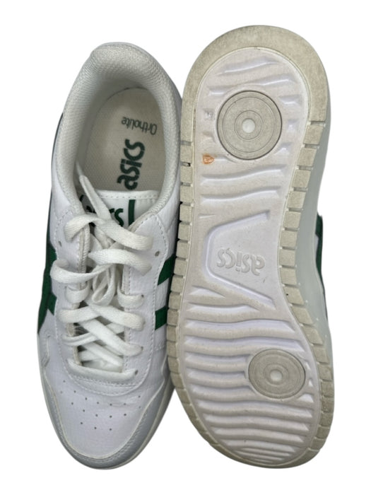 Asics Shoe Size 8 White & Green Leather Platform Athletic Sneakers White & Green / 8