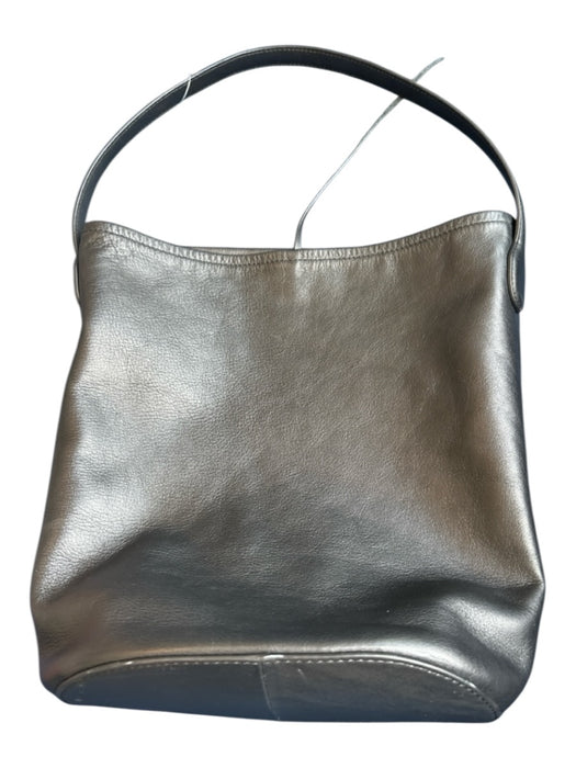 J. Crew Black Cow Leather Top Handle bucket Tie Closure Bag Black / M
