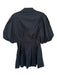 Jonathan Simkhai Size Est M Black Cotton Blend 3/4 Balloon Sleeve Collar Dress Black / Est M