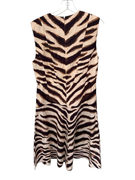 Elizabeth James the Label Size M Peach & brown Cotton Sleeveless Back Zip Dress Peach & brown / M