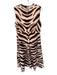 Elizabeth James the Label Size M Peach & brown Cotton Sleeveless Back Zip Dress Peach & brown / M