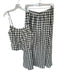 Sunday Ritual Size L White & Black Cotton Spaghetti Strap Checkered Skirt Set White & Black / L