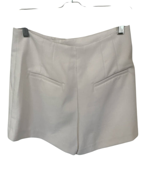 En Saison Size Est M Bone Polyester High Waist Front Pockets Shorts Bone / Est M