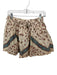 Ulla Johnson Size 6 Tan & Teal Cotton High Waist Aztec Belted Shorts Tan & Teal / 6