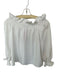 Tuckernuck Size S White Polyester Off Shoulder Long Balloon Sleeve Ruffles Top White / S