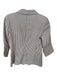 Renuar Size S Taupe & White Cotton Blend Shoulder Pads Striped One Button Jacket Taupe & White / S