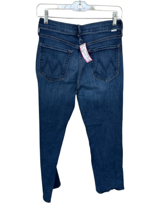 Mother Size 28P Dark Wash Cotton Blend High Waist Straight Leg Jeans Dark Wash / 28P
