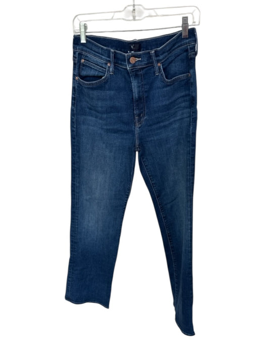 Mother Size 28P Dark Wash Cotton Blend High Waist Straight Leg Jeans Dark Wash / 28P