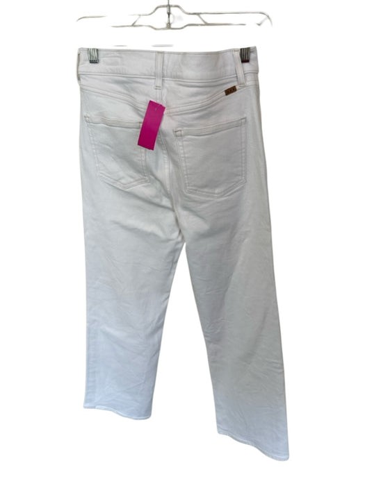 AYR Size 28 White Cotton High Waist Straight Leg Jeans White / 28