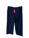 Maeve Size 28 Navy Linen & Viscose High Waist Wide Leg Pants Navy / 28